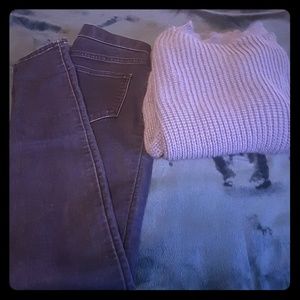 High rise jegging pants